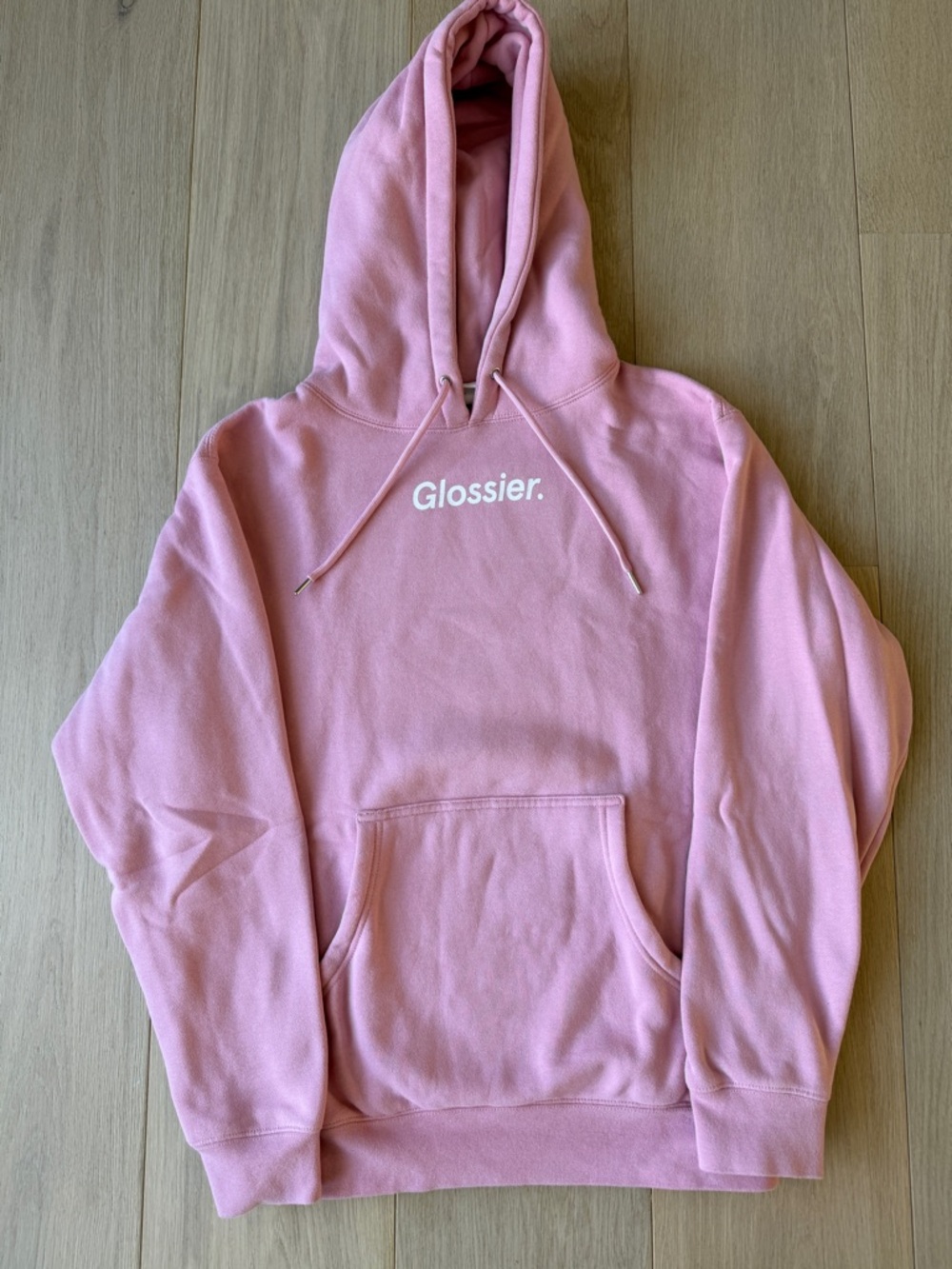 Original Glossier Dusty Pink Logo Hoodie